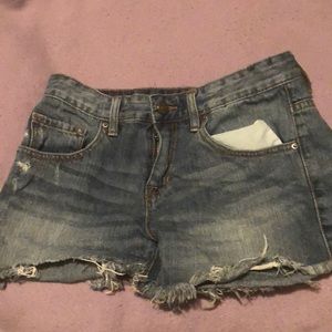 Blue jean shorts